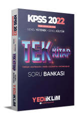 2022 KPSS Tüm Adaylar İçin Genel Yetenek Genel Kültür Tek Kitap Soru Bankası Yediiklim Yayınları