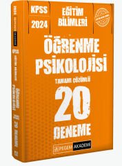 2024 KPSS Eğitim Bilimleri Öğrenme Psikolojisi 20 Deneme Pegem Yayınları