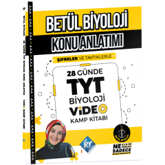 TYT Betül Biyoloji Konu Anlatımı 28 Günde Video Kamp Kitabı KR Akademi Yayınları