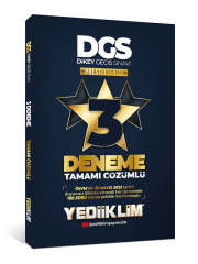 2022 DGS Prestij Serisi Tamamı Çözümlü 3 Yıldız Deneme Yediiklim Yayınları