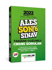 2022 Ales Master Serisi Sayısal Sözel Yetenek Son 6 Sınav Tamamı Çözümlü Çıkmış Sorular Yediiklim Yayınları