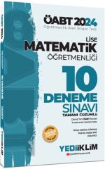 2024 ÖABT Lise Matematik Öğretmenliği Tamamı Çözümlü 10 Deneme Sınavı Yediiklim Yayınları