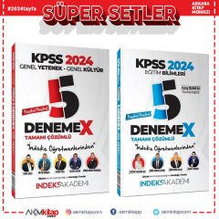İndeks Akademi 2024 KPSS Genel Yetenek Genel Kültür ve Eğitim Bilimleri 5 DenemeX Fasikül Deneme Seti 2 Kitap
