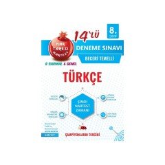 8. Sınıf Türkçe Nar Tanesi 14 lü Deneme Sınavı Nartest Yayınları