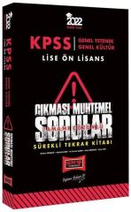 2022 KPSS Lise Ön Lisans Çıkması Muhtemel Sorular Sürekli Tekrar Kitabı Yargı Yayınları