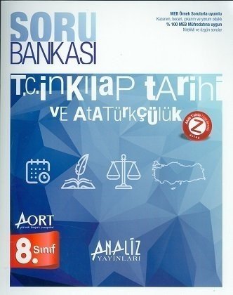 8. Sınıf AORT T.C. İnkılap Tarihi ve Atatürkçülük Soru Bankası Analiz Yayınları
