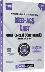 2025 MEB AGS ÖABT Okul Öncesi Öğretmenliği Konu Anlatımlı Pegem Yayınları