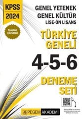 2024 KPSS Lise Ön Lisans Türkiye Geneli 4-5-6 Deneme Seti Pegem Yayınları