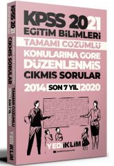 2021 KPSS Eğitim Bilimleri Konularına Göre Düzenlenmiş Tamamı Çözümlü Son 7 Yıl Çıkmış Sorular Yediiklim Yayınları