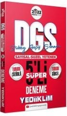 2022 Prestij Serisi DGS Tamamı Çözümlü Süper 5 Deneme Yediiklim Yayınları