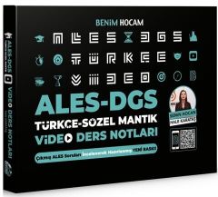 2021 ALES DGS Türkçe Sözel Mantık Video Ders Notları Benim Hocam Yayınları
