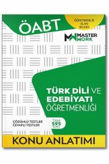 ÖABT Türk Dili ve Edebiyatı Konu Anlatımı Master Work