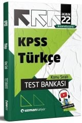 2022 KPSS Türkçe Test Bankası Uzman Kariyer