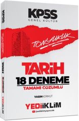 2024 KPSS Tonyukuk Tarih Tamamı Çözümlü 18 Deneme Yediiklim Yayınları