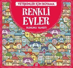 Renkli Evler - Yetişkinler İçin Boyama Dokuz Yayınları