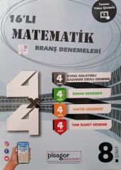 8. Sınıf Matematik 16 lı Branş Denemeleri Zeka Küpü Yayınları