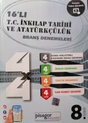 8. Sınıf T.C. İnkılap Tarihi ve Atatürkçülük 16 lı Branş Denemeleri Zeka Küpü Yayınları