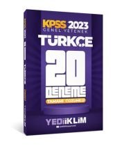 2023 KPSS Genel Yetenek Türkçe Tamamı Çözümlü 20 Deneme Yediiklim Yayınları