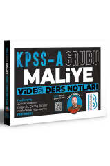 KPSS A Grubu Maliye Video Ders Notları Benim Hocam Yayınları