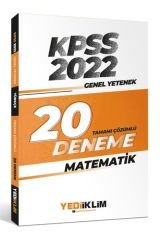 2022 KPSS Genel Yetenek Matematik Tamamı Çözümlü 20 Deneme Sınavı Yediiklim Yayınları