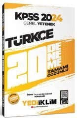 2024 KPSS Genel Yetenek Türkçe Tamamı Çözümlü 20 Deneme Yediiklim Yayınları