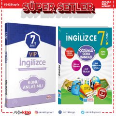 Editör 7.Sınıf VİP İngilizce Konu ve Evrensel Soru Bankası Seti 2 Kitap