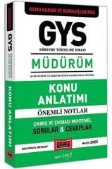 Yargı Yayınları GYS Kamu Kurum ve Kuruluşlarında MÜDÜRÜM Konu Anlatımı