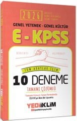 2026 E KPSS Genel Yetenek Genel Kültür Tüm Adaylar İçin Tamamı Çözümlü 10 Deneme Yediiklim Yayınları