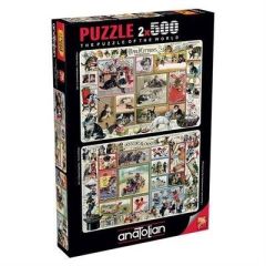 Sevimli Kediler - Komik Köpekler / Cute Kittens - Comical Dogs 2x500 Parça Puzzle - Yapboz Anatolian