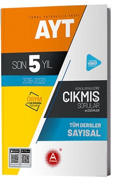 AYT Tüm Dersler Sayısal Son 5 Yıl Konularına Göre Tamamı Çözümlü Çıkmış Sorular A Yayınları