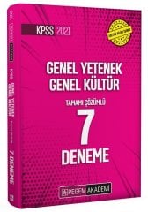 2021 Genel Yetenek Genel Kültür Tamamı Çözümlü 7 Deneme Pegem Yayınları