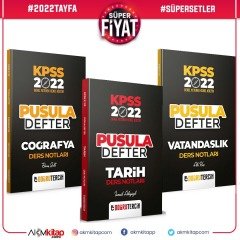 Doğru Tercih 2022 KPSS Tarih Coğrafya ve Vatandaşlık Ders Notları Pusula Defter Seti 3 Kitap