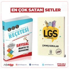 8.Sınıf Editör Yayınları LGS Sayısal Mantık Muhakeme ve Meg Yayınları Çıkmış Sorular Seti 2 Kitap