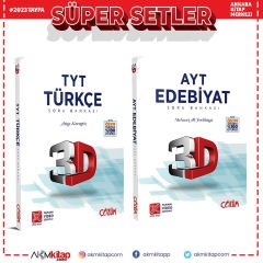 3D Yayınları TYT Türkçe ve AYT Edebiyat Soru Bankası Seti 2 Kitap