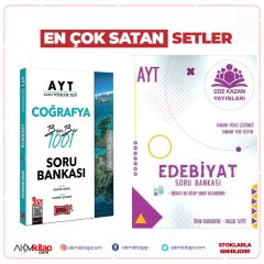 Yargı Yayınları AYT Coğrafya 1001 Soru ve Çöz Kazan AYT Edebiyat Soru Bankası Seti 2 Kitap