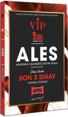 2022 ALES VIP Tamamı Çözümlü Son 3 Sınav Çıkmış Sorular Yargı Yayınları