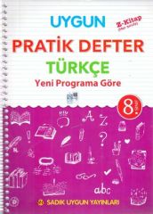 8. Sınıf Türkçe Pratik Defter Sadık Uygun Yayınları