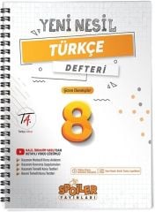 8. Sınıf Türkçe Yeni Nesil Defter Spoiler Yayınları