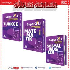 Örnek Akademi 5.Sınıf Süper İkili Türkçe Matematik ve Sosyal Bilgiler Seti 3 Kitap