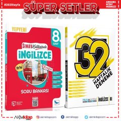 Sınav Yayınları 8. Sınıf İngilizce Soru Bankası ve Pruva 32 Haftalık Deneme Seti 2 Kitap