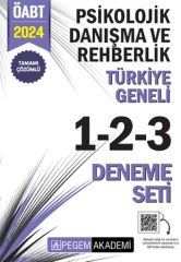 2024 KPSS ÖABT Psikolojik Danışma ve Rehberlik Tamamı Çözümlü Türkiye Geneli 1-2-3 Deneme Seti Pegem Yayınları