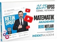 2025 KPSS Matematik Akademisi Video Ders Notları İndeks Akademi