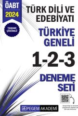 2024 KPSS ÖABT Türk Dili ve Edebiyatı Tamamı Çözümlü Türkiye Geneli 1-2-3 Deneme Seti Pegem Yayınları