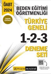 2024 KPSS ÖABT Beden Eğitimi Öğretmenliği Tamamı Çözümlü Türkiye Geneli 1-2-3 Deneme Seti Pegem Yayınları