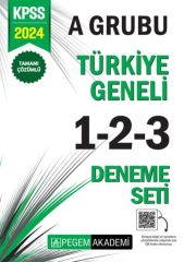 2024 KPSS A Grubu Tamamı Çözümlü Türkiye Geneli 1-2-3 Deneme Seti Pegem Yayınları
