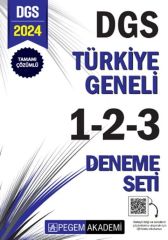 2024 DGS Tamamı Çözümlü Türkiye Geneli 1-2-3 Deneme Seti Pegem Yayınları