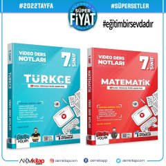 Benim Hocam 7.Sınıf Türkçe ve Matematik Video Ders Notları ve Konu Anlatımı Seti 2 Kitap