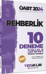 2024 ÖABT Rehberlik Öğretmenliği Tamamı Çözümlü 10 Deneme Sınavı Yediiklim Yayınları