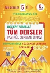 8. Sınıf Tüm Dersler Motivasyon 5 li Fasikül Deneme Sınavı Omega Yayınları