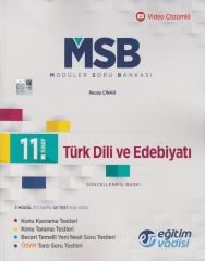 11. Sınıf Türk Dili ve Edebiyatı Güncel MSB Modüler Soru Bankası Eğitim Vadisi Yayınları